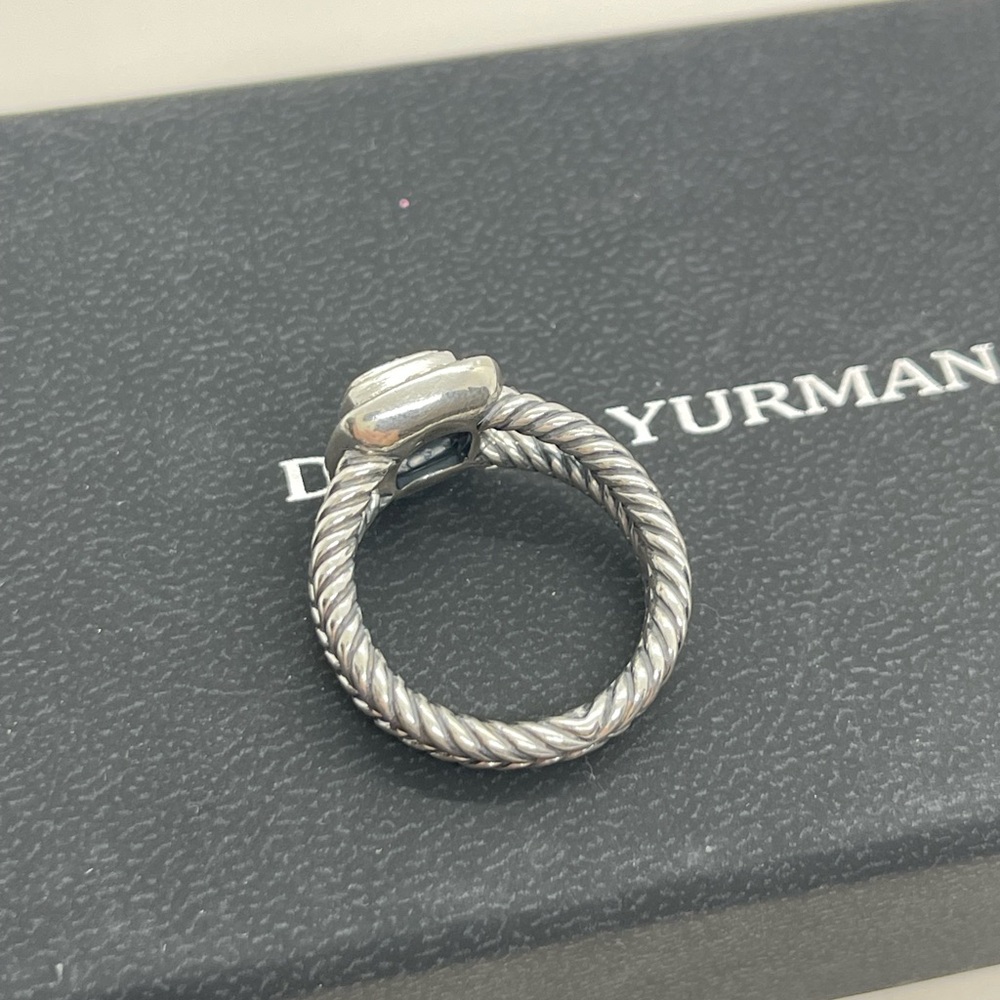 David Yurman Petite Albion Ring Sterling Silver with Pavè Diamonds - Picture 10 of 16